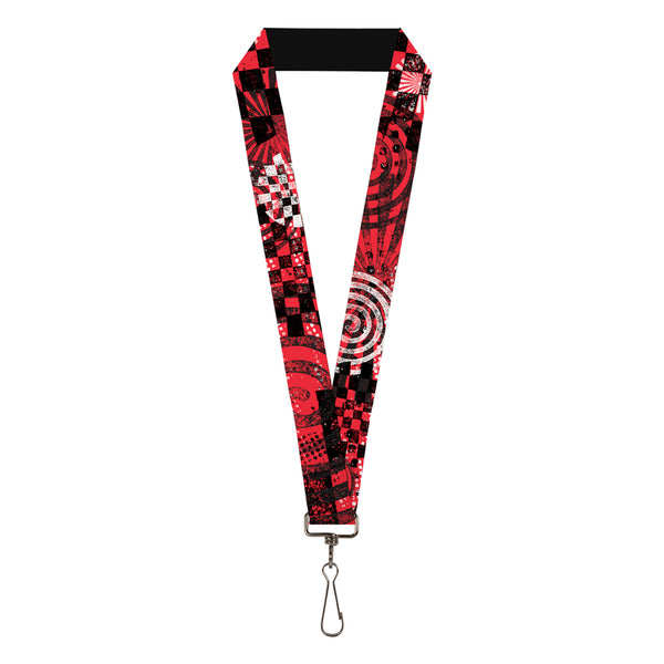 Buckle-Down Lanyard - 1.0" - Grunge Chaos Red