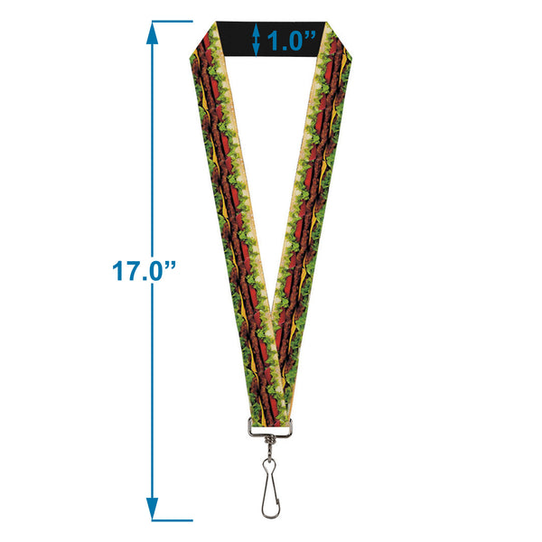 Buckle-Down Lanyard - 1.0" - Hamburger Vivid