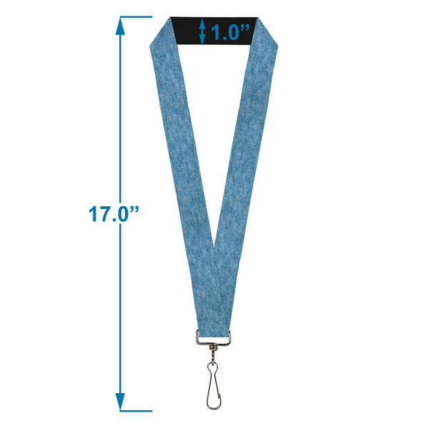 Buckle-Down Lanyard - 1.0" - Heather Blue