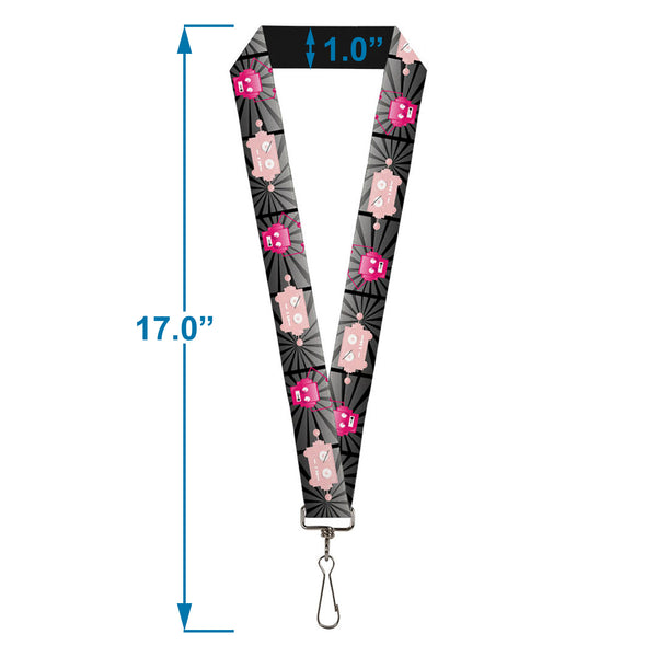 Buckle-Down Lanyard - 1.0" - Hot Beat Bot Pink