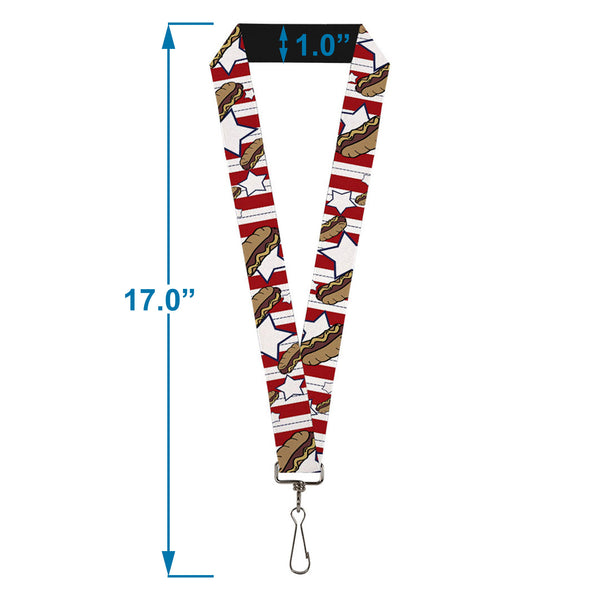 Buckle-Down Lanyard - 1.0" - Hot Dogs