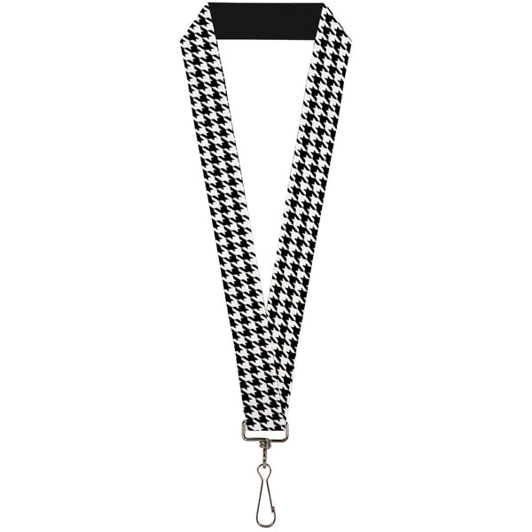 Buckle-Down Lanyard - 1.0" - Houndstooth Black White