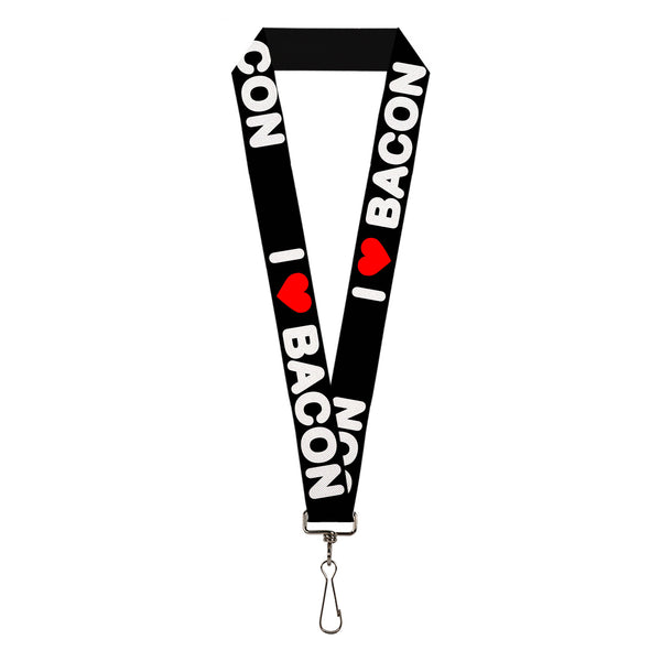 Buckle-Down Lanyard - 1.0" - I HEART BACON Text