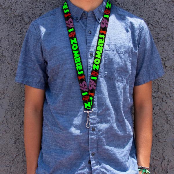 Buckle-Down Lanyard - 1.0" - I "HEART" Zombies