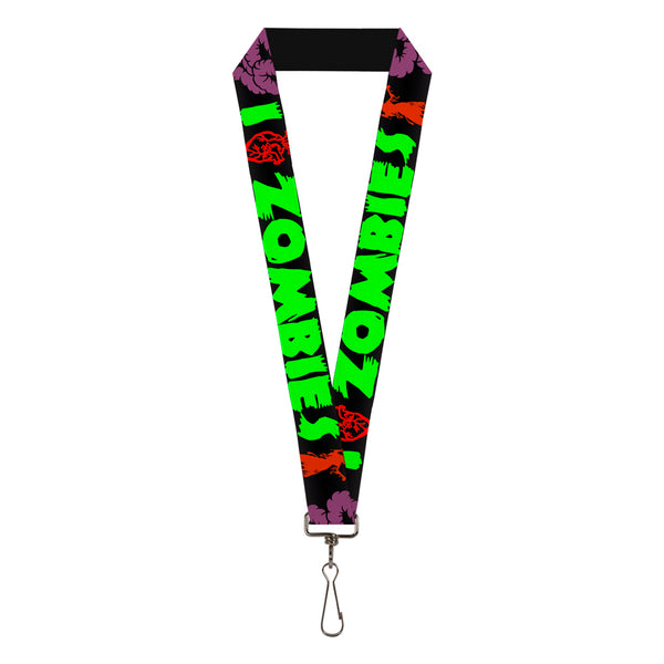 Buckle-Down Lanyard - 1.0" - I "HEART" Zombies