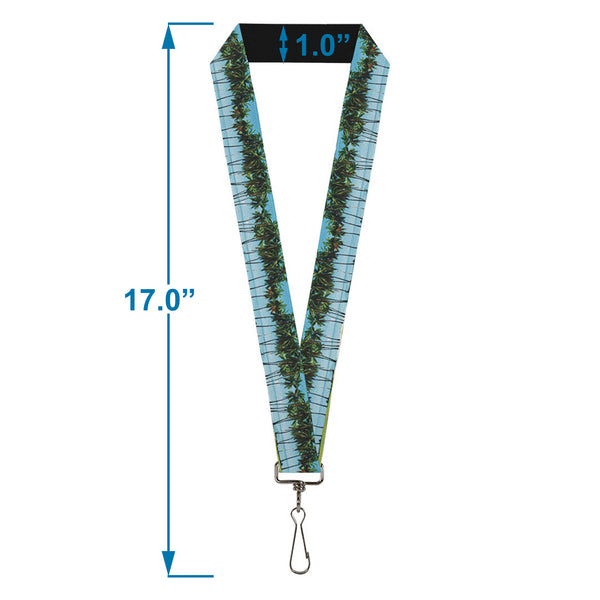 Buckle-Down Lanyard - 1.0" - Landscape Beach Palm Trees