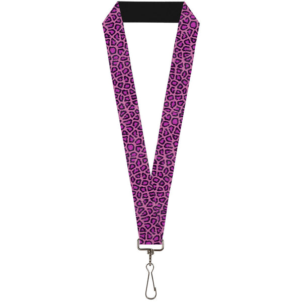 Buckle-Down Lanyard - 1.0" - Leopard Pink Fuchsia
