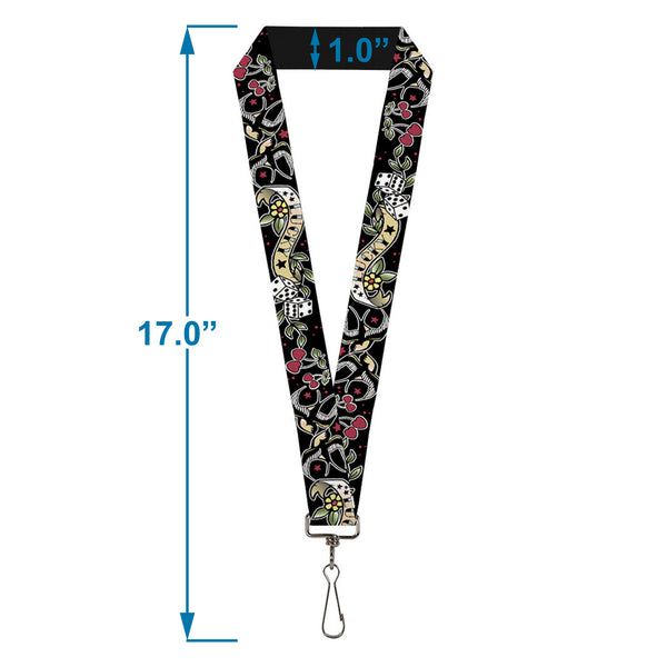Buckle-Down Lanyard - 1.0" - Lucky Black