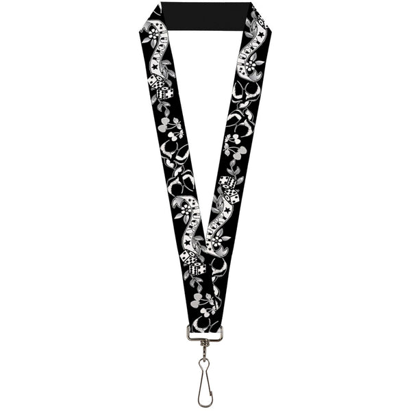 Buckle-Down Lanyard - 1.0" - Lucky Black White