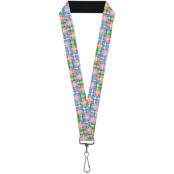 Buckle-Down Lanyard - 1.0" - Madras Plaid Pink