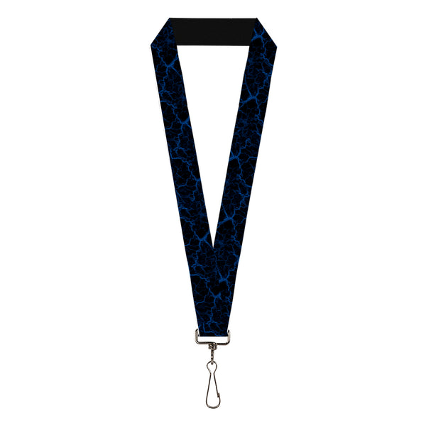 Buckle-Down Lanyard - 1.0" - Marble Black/Blue