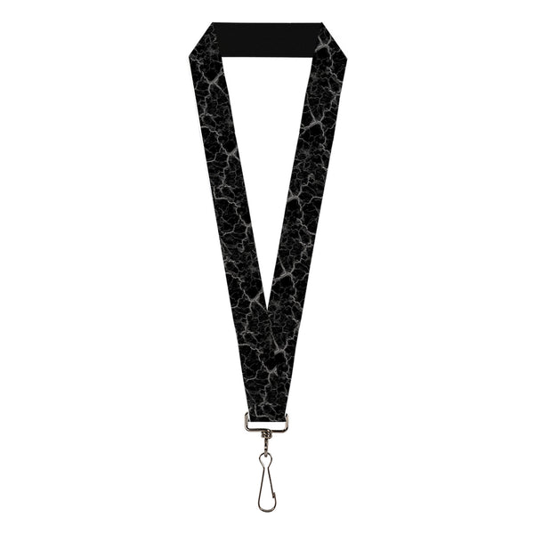 Buckle-Down Lanyard - 1.0" - Marble Black/Charcoal Gray
