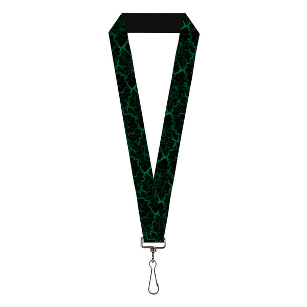 Buckle-Down Lanyard - 1.0" - Marble Black/Green
