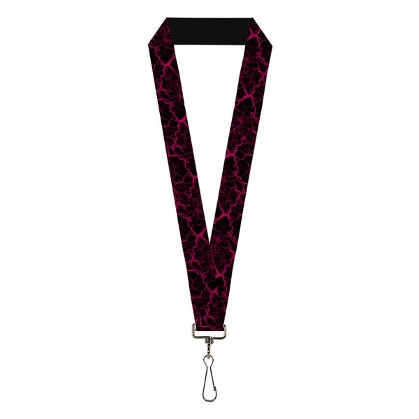 Buckle-Down Lanyard - 1.0" - Marble Black/Hot Pink