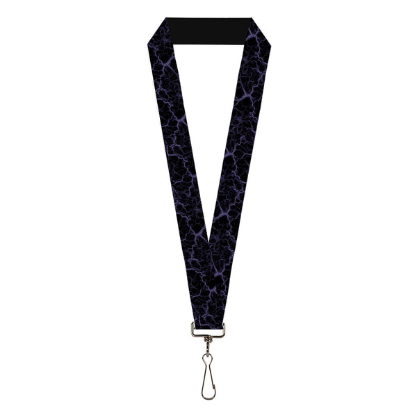 Buckle-Down Lanyard - 1.0" - Marble Black/Purple