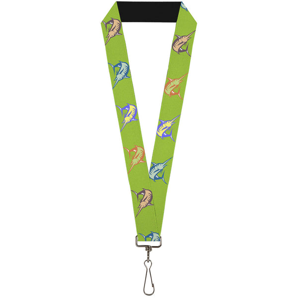 Buckle-Down Lanyard - 1.0" - Marlin Green Multi Color