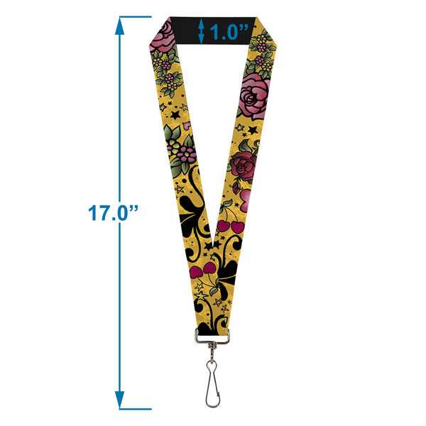 Buckle-Down Lanyard - 1.0" - Mom & Dad CLOSE-UP Yellow