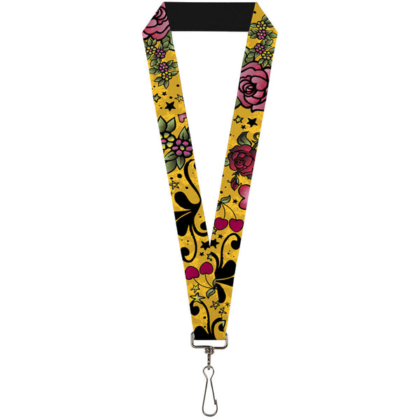 Buckle-Down Lanyard - 1.0" - Mom & Dad CLOSE-UP Yellow