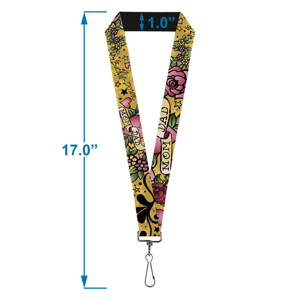Buckle-Down Lanyard - 1.0" - Mom & Dad Yellow