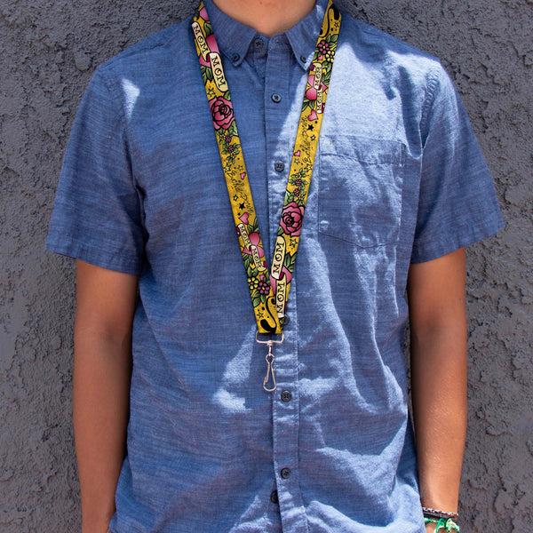 Buckle-Down Lanyard - 1.0" - Mom & Mom Yellow