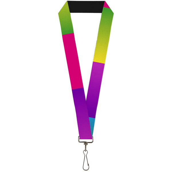 Buckle-Down Lanyard - 1.0" - Multi Color Blocks