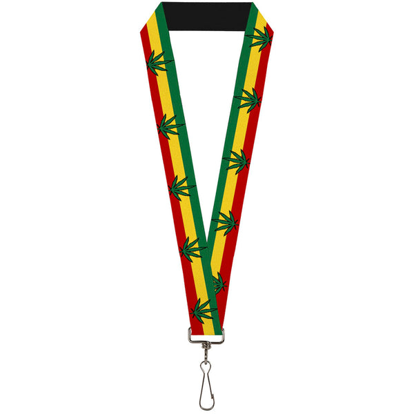 Buckle-Down Lanyard - 1.0" - Mustache Trio White Black