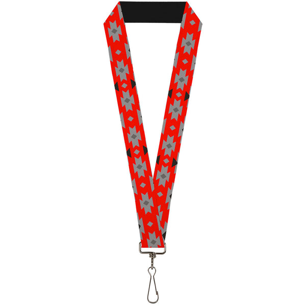 Buckle-Down Lanyard - 1.0" - Navajo Gray Red Gray Black