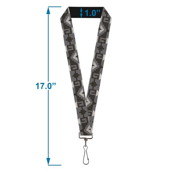 Buckle-Down Lanyard - 1.0" - Navajo2 Grays