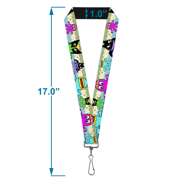 Buckle-Down Lanyard - 1.0" - Octopus Superhero Cartoon