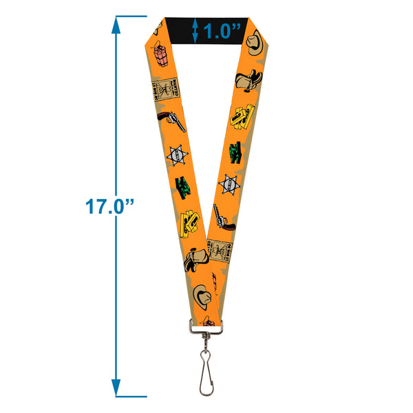 Buckle-Down Lanyard - 1.0" - Old Western Multi Color