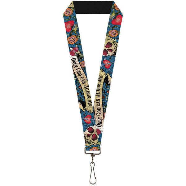 Buckle-Down Lanyard - 1.0" - Only God Can Judge Me Blue