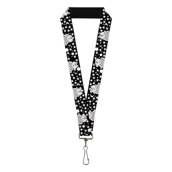 Buckle-Down Lanyard - 1.0" - Owls Black/White2