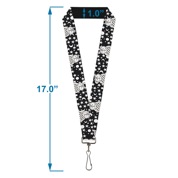 Buckle-Down Lanyard - 1.0" - Owls Black White3