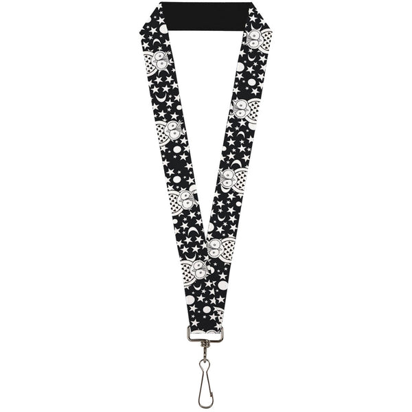 Buckle-Down Lanyard - 1.0" - Owls Black White3