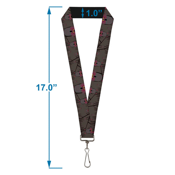 Buckle-Down Lanyard - 1.0" - Owls In Trees Purple