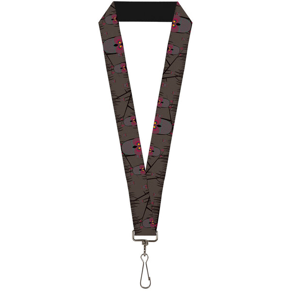 Buckle-Down Lanyard - 1.0" - Owls in Trees Purple