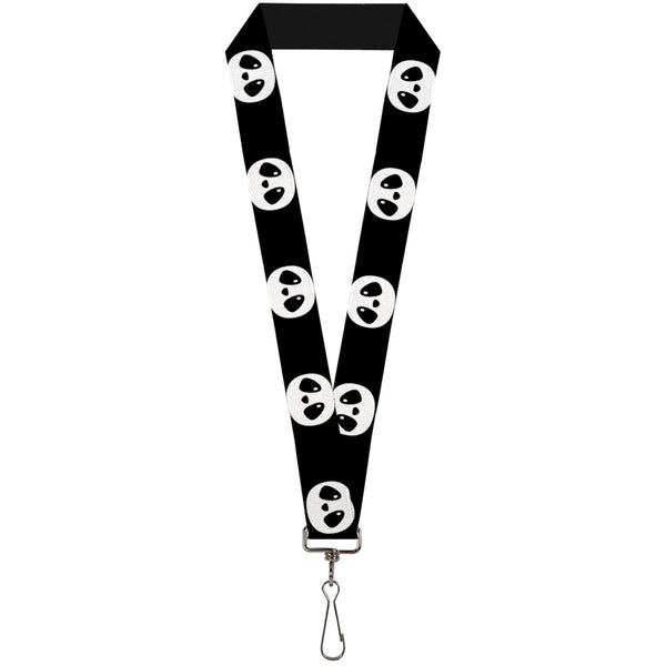 Buckle-Down Lanyard - 1.0" - Panda Face Black White