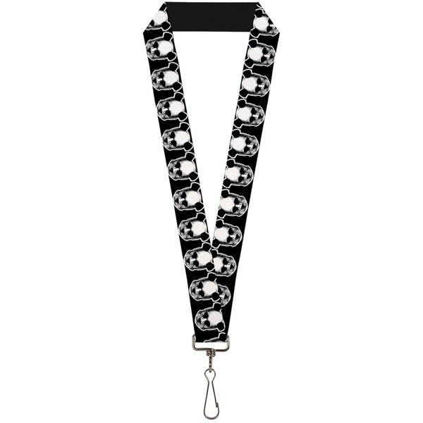Buckle-Down Lanyard - 1.0" - Panda Skulls