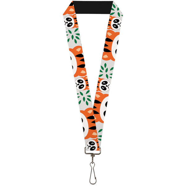 Buckle-Down Lanyard - 1.0" - Panda w Tiger Hat