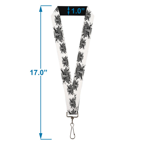 Buckle-Down Lanyard - 1.0" - Phoenix Shield White