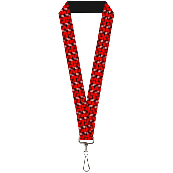 Buckle-Down Lanyard - 1.0" - Plaid Red