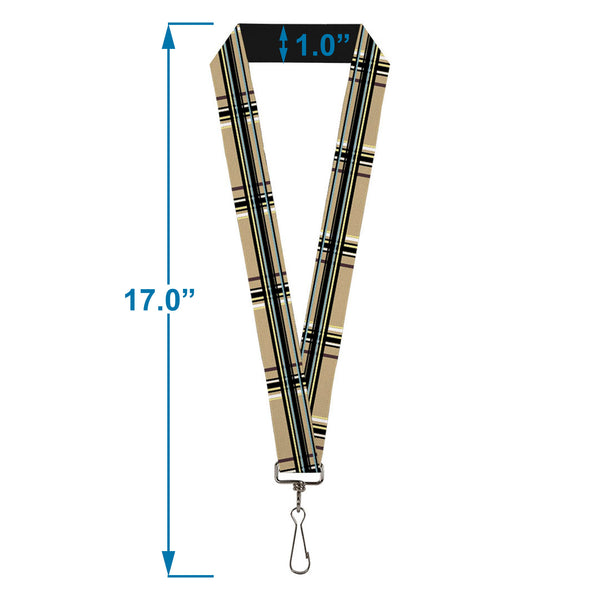 Buckle-Down Lanyard - 1.0" - Plaid Tan