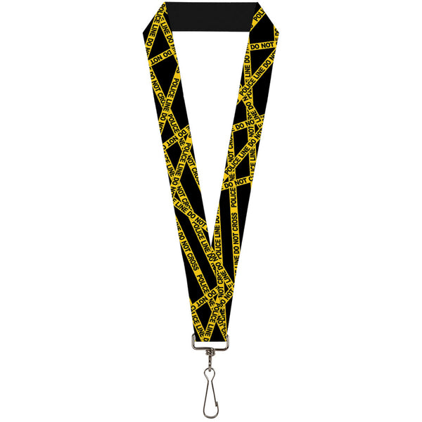 Buckle-Down Lanyard - 1.0" - Police Line Black Yellow