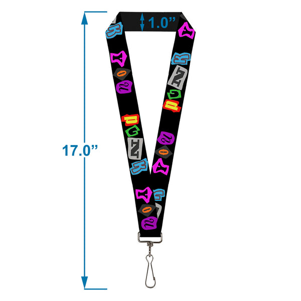 Buckle-Down Lanyard - 1.0" - Punk You Black Full Color