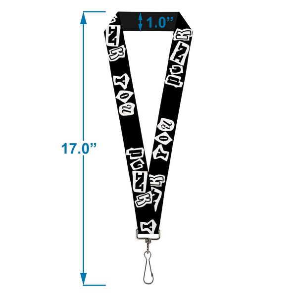 Buckle-Down Lanyard - 1.0" - Punk You Black White