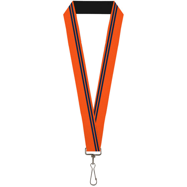 Buckle-Down Lanyard - 1.0" - Racing Stripe Orange Navy