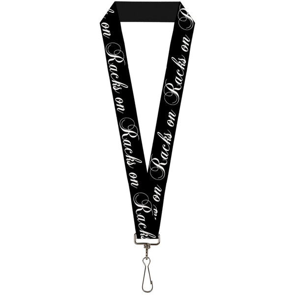 Buckle-Down Lanyard - 1.0" - RACKS ON RACKS Black White