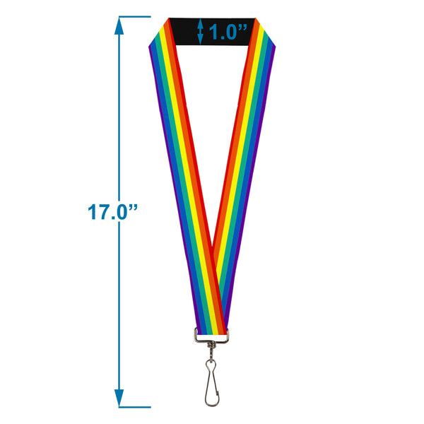Buckle-Down Lanyard - 1.0" - Rainbow Print
