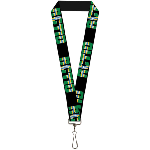 Buckle-Down Lanyard - 1.0" - RCTID Black Portland Flag
