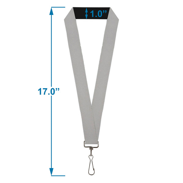 Buckle-Down Lanyard - 1.0" - Silver